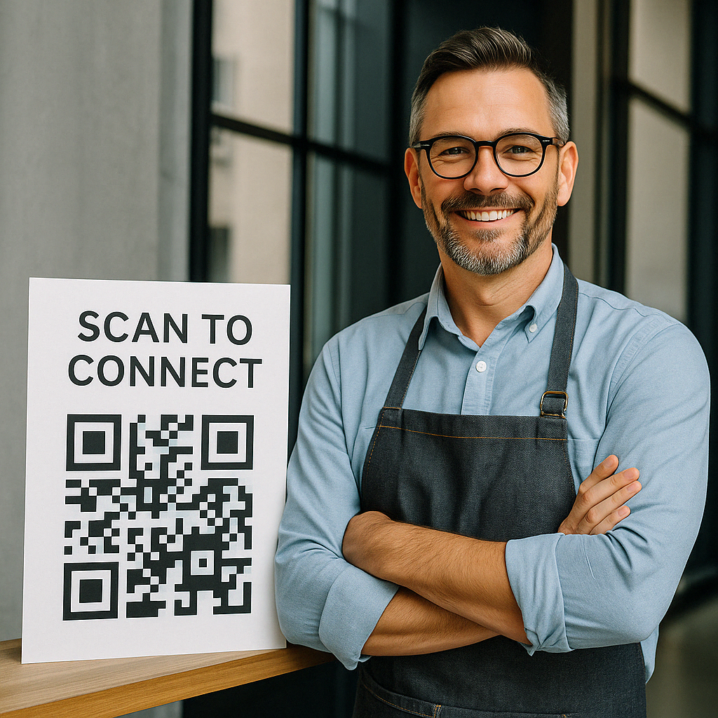 QR code on table